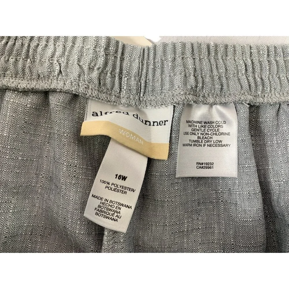 Alfred Dunner Women's Classic Grey Pants